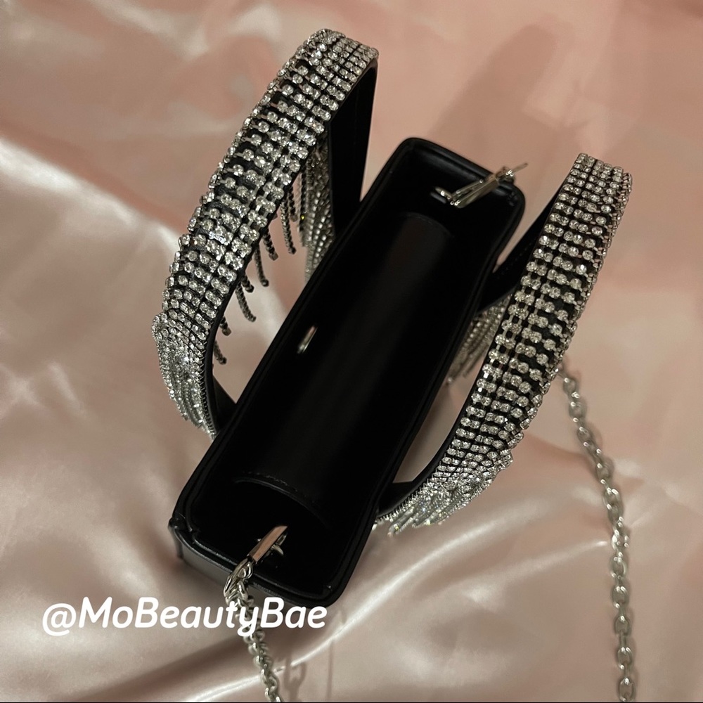 Black Crystal Rhinestone Handbag - Picture 4 of 9